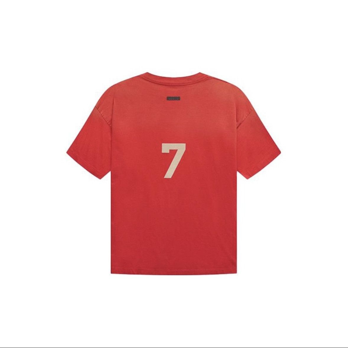 image of Fear Of God 7Th Seventh Number Seven Tee "7" T-Shirt in Red, Men's (Size Medium)