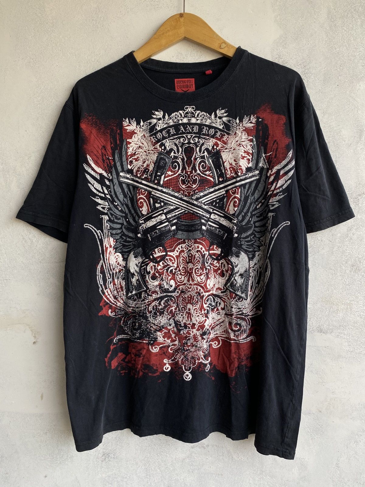 Japanese Brand Vintage Y2K Rock n Roll Cowboy Tee Size US XL / EU 56 / 4 - 1 Thumbnail