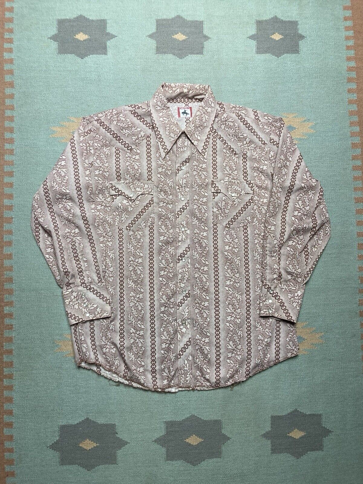 Vintage VTG Chute #1 Pearl snap shirt floral western wear cowboy XXL Size US XXL / EU 58 / 5 - 1 Thumbnail