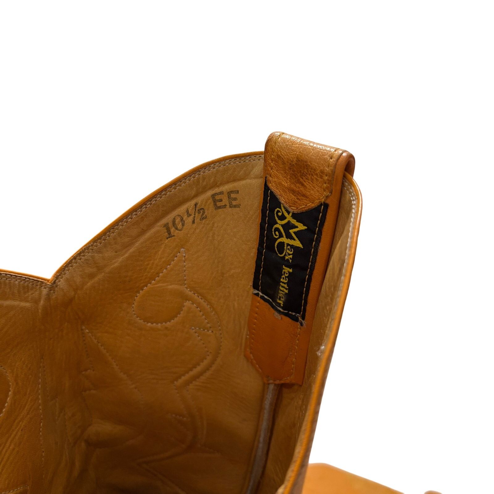 Leather Max Leather Yellow Genuine Ostrich Cowboy Boots 10 1/2 EE Size US 10.5 / EU 43-44 - 6 Thumbnail