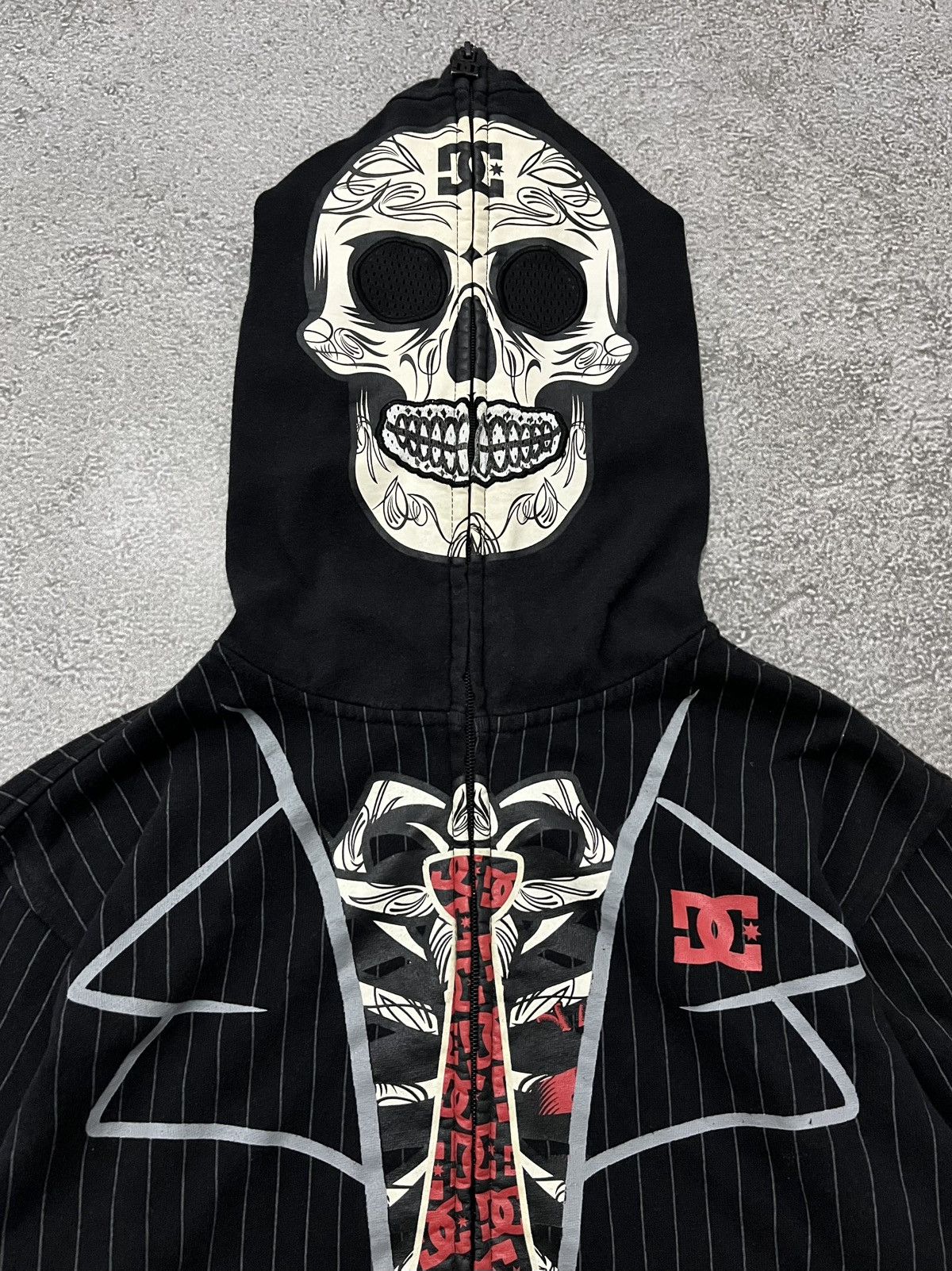 Vintage Rare DC Skeleton Full Face Zip Hoodie Size US M / EU 48-50 / 2 - 4 Thumbnail