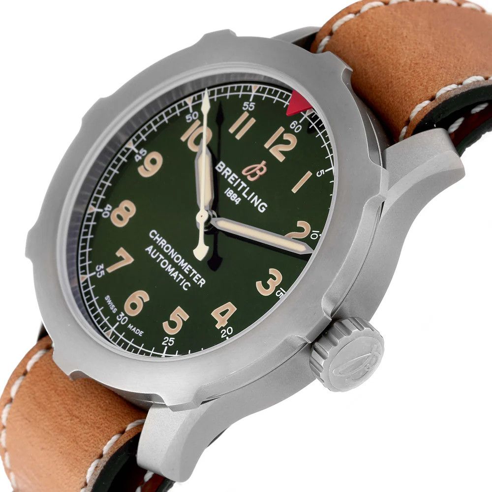 Breitling o1mt1gz0125 Size: OS / Aviator Super Watch in Green & Brown Size ONE SIZE - 2 Thumbnail