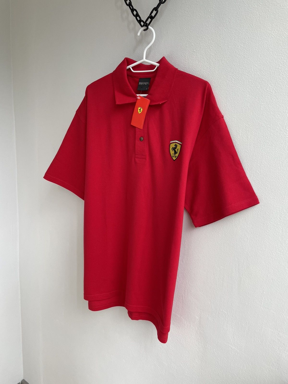 Ferrari NEW 2002 Vintage Ferrari Red Polo Shirt SF Logo F1 Formula 1 Size US L / EU 52-54 / 3 - 2 Thumbnail