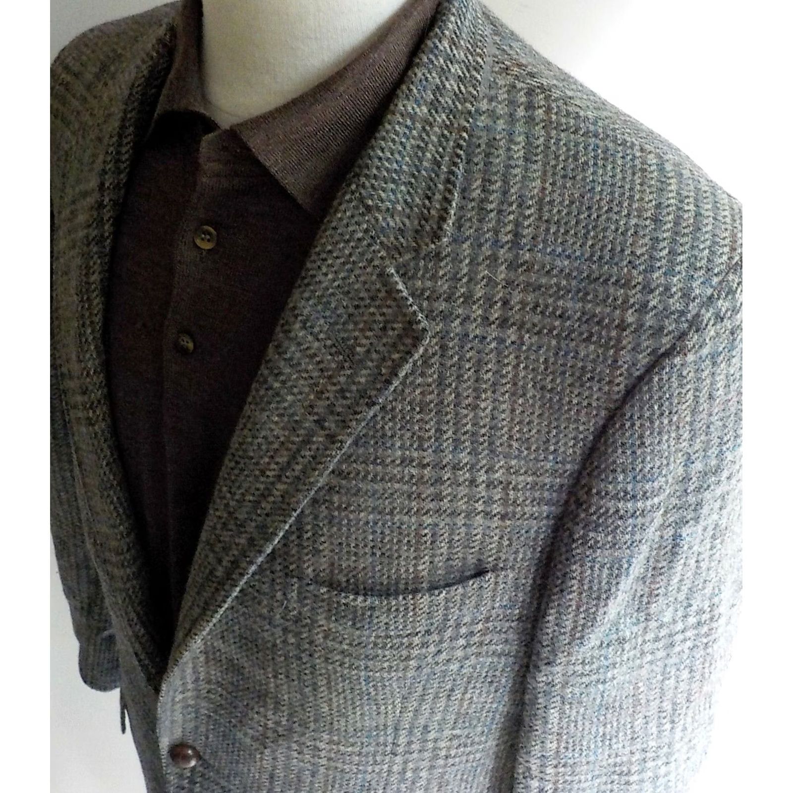 Brooks Brothers Brooks Brothers 2 Button Blazer 41L Wool Tweed Gray Black Maroon Blue Wool Blazer Mens Size 42R - 4 Thumbnail