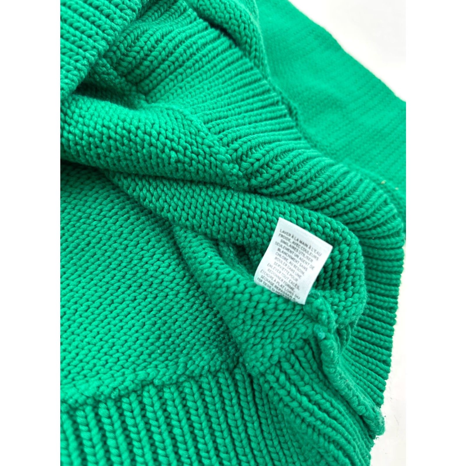 Treasure & Bond Treasure & Bond Sweater Womens Large Green Cable Knit Raglan Sleeve Crew Neck Pullover Casual Fall Winter Size L / US 10 / IT 46 - 5 Thumbnail