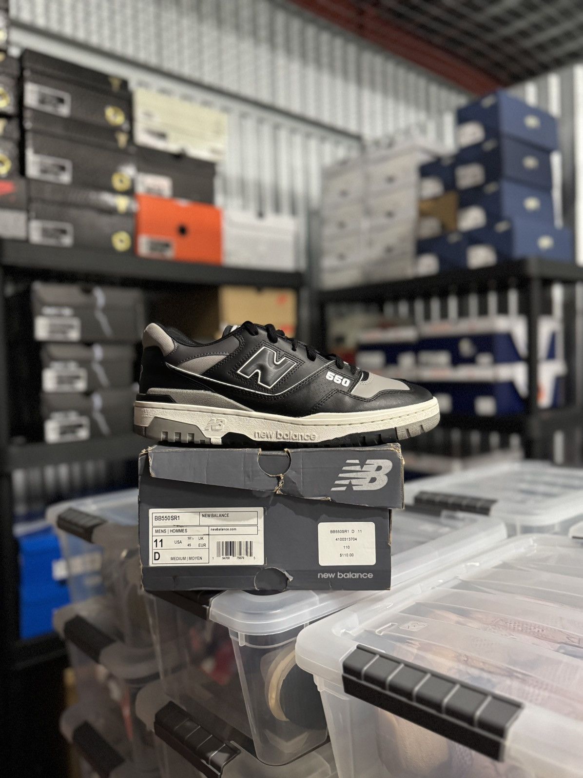 New Balance New Balance 550 Black Grey White Size 11 Size US 11 / EU 44 - 1 Thumbnail