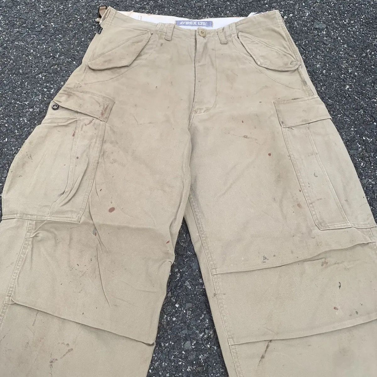 Avirex RUSTY DIRTY‼️ AVIREX M-65 UTILITY COMBAT CARGO PANTS Size US 30 / EU 46 - 4 Thumbnail