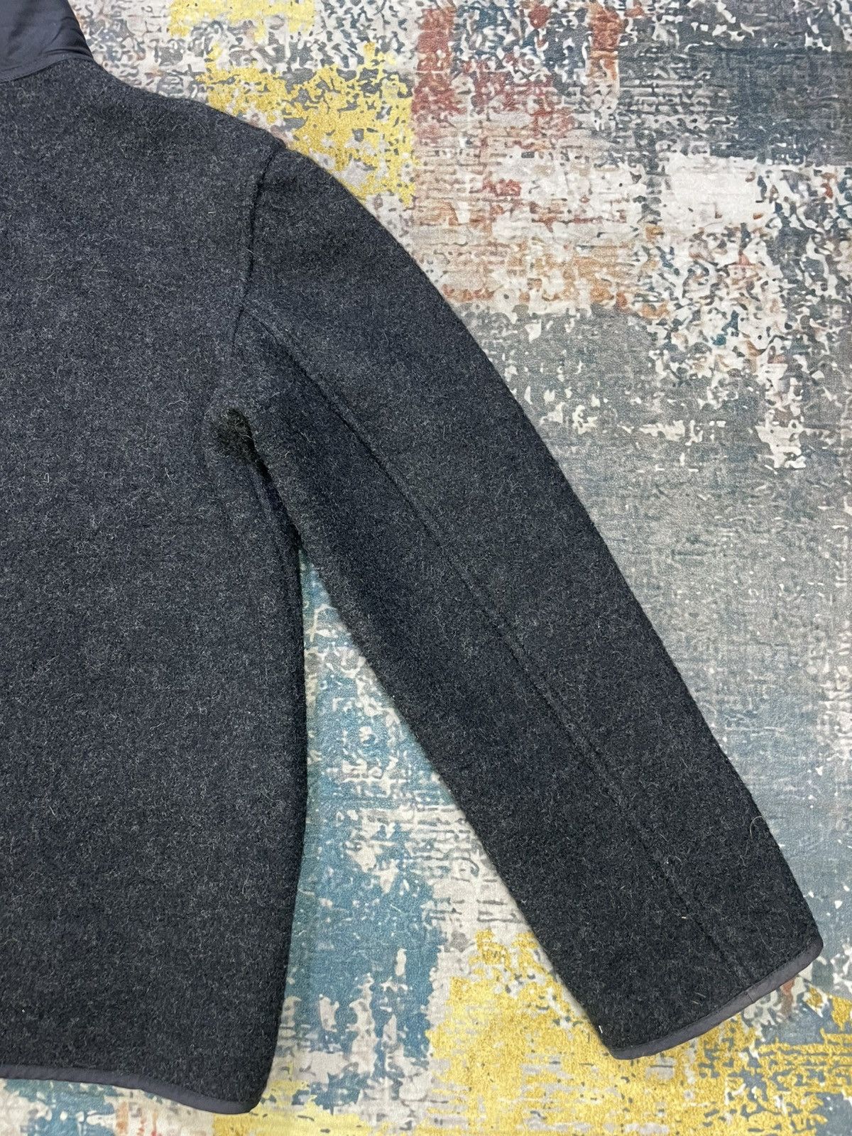 agnes b. Vintage Agnes B. Ash Gray Piped Trim Button Up Wool Jacket Size XS / US 0-2 / IT 36-38 - 8 Thumbnail