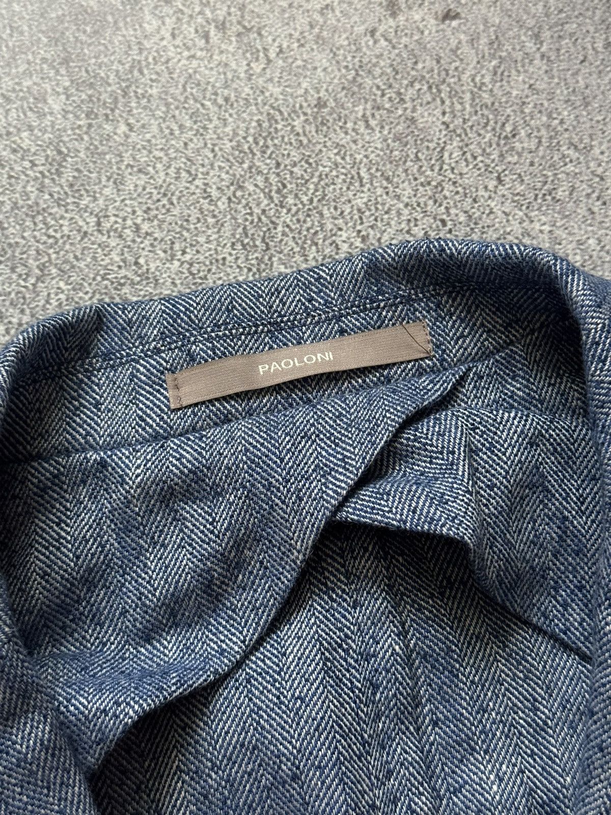 Paoloni Paoloni size50 linen buttonup blazer sport coat jacket light Size 50R - 5 Thumbnail