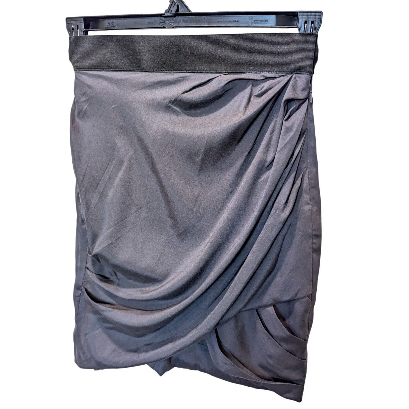 Elizabeth and James Elizabeth and James 100% Silk Silver Ruched Skirt Small Size 27" / US 4 / IT 40 - 1 Thumbnail