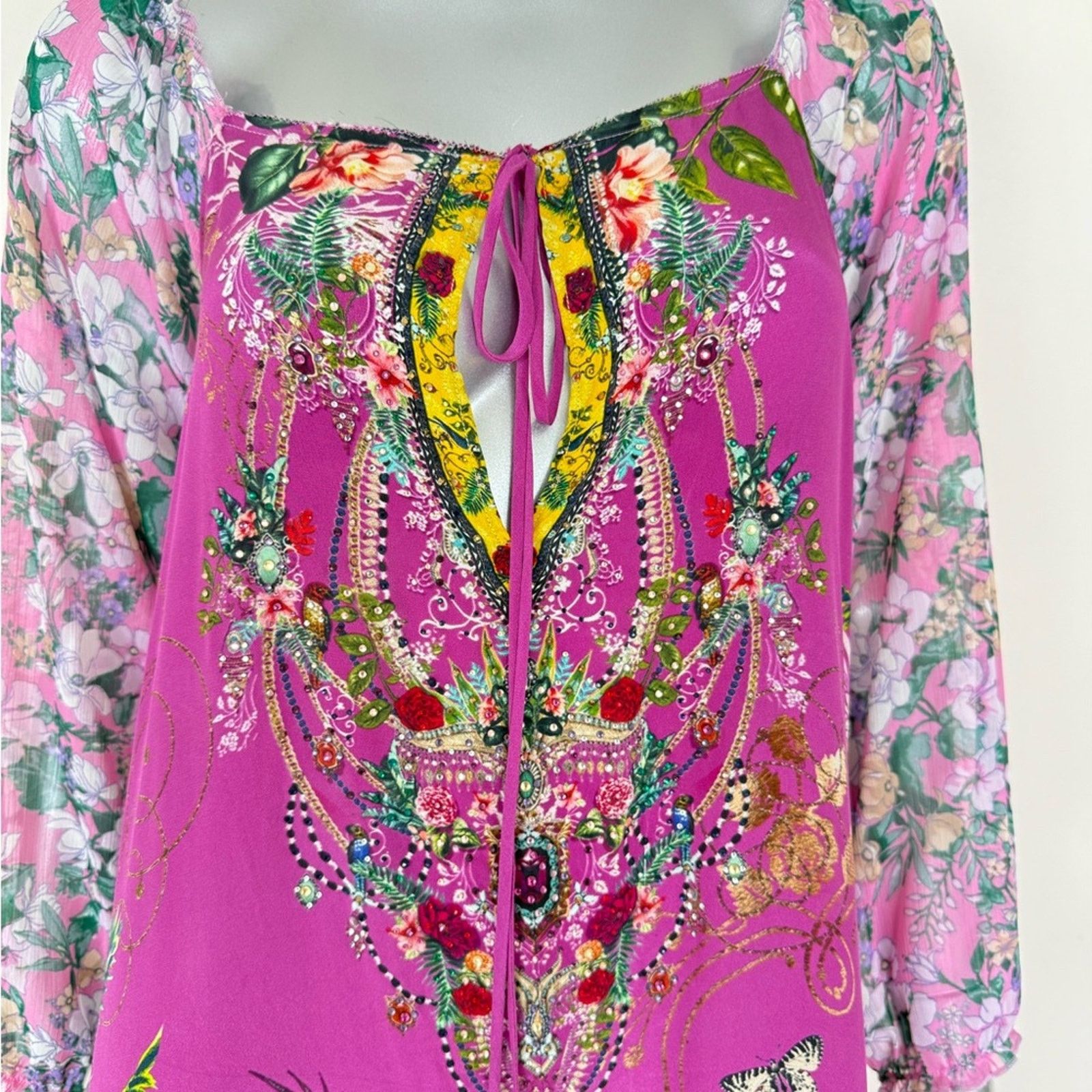 CAMILLA Camilla women long silk caftan One Size Authentic 850$ Size ONE SIZE - 3 Thumbnail