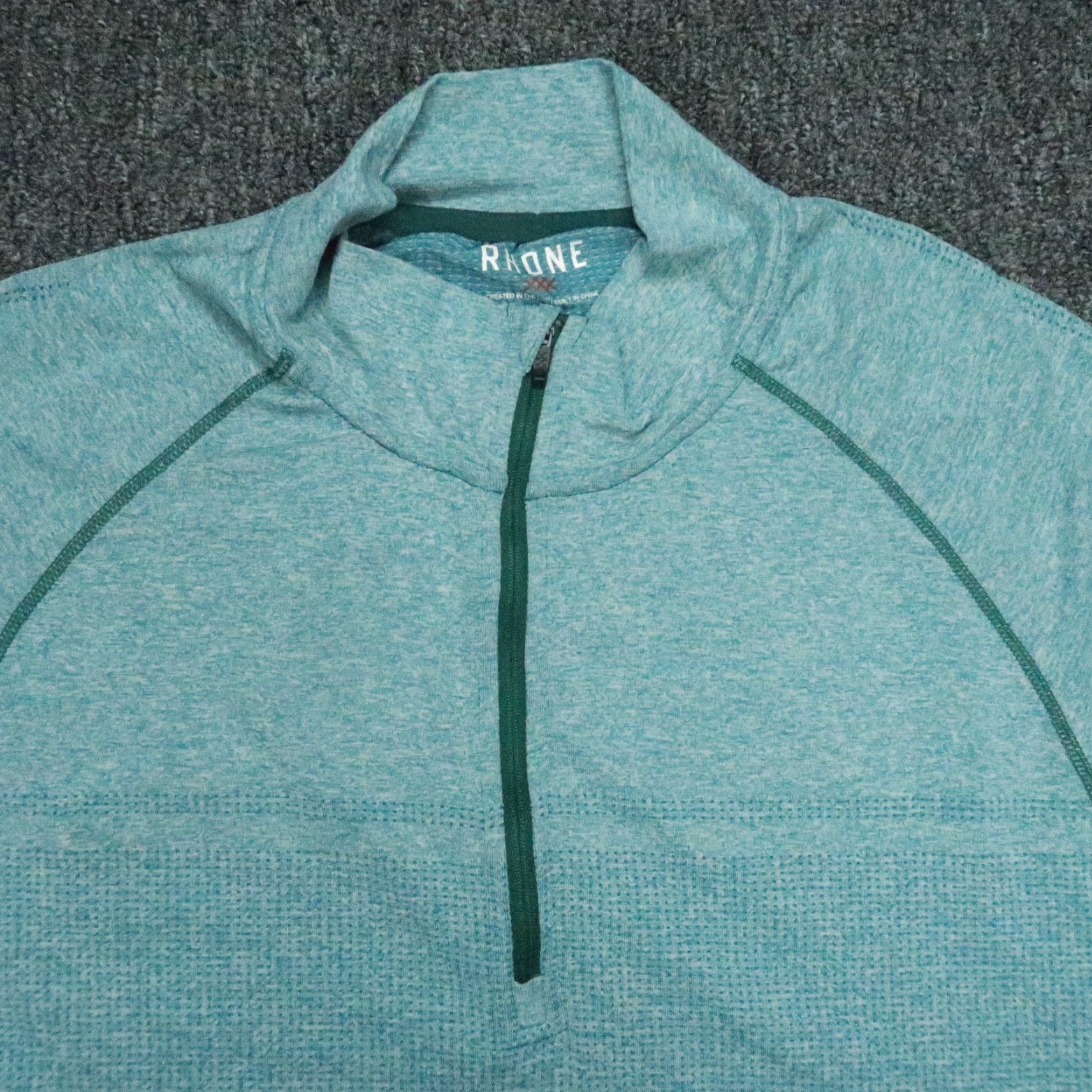 Rhone Rhone Pullover Mens Medium Blue Performance Quarter Zip Long Sleeve Stretch Shirt Size US M / EU 48-50 / 2 - 2 Thumbnail