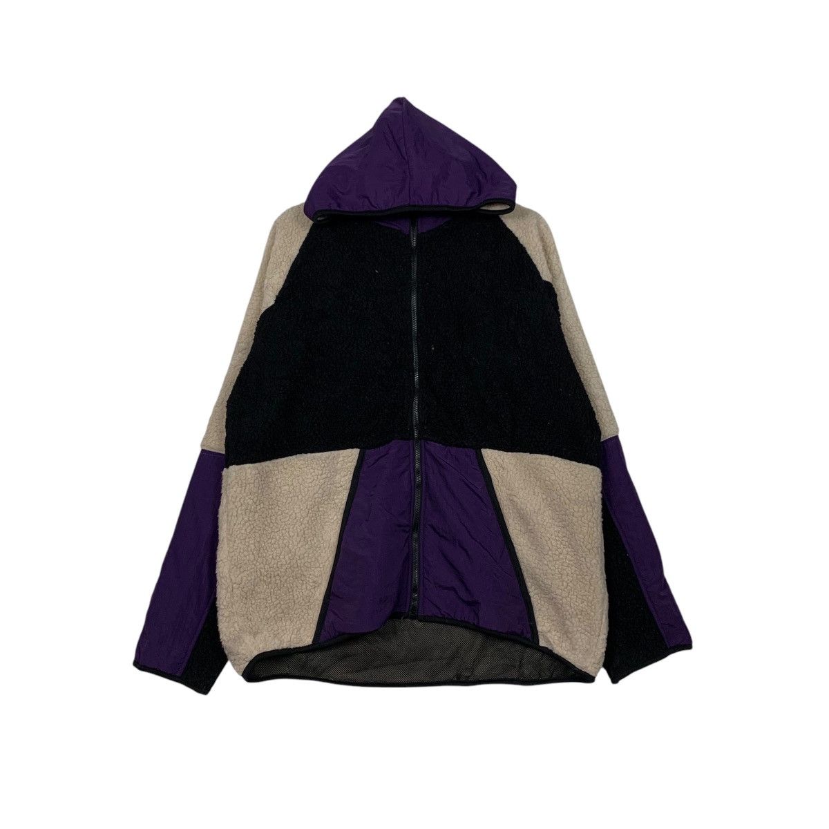 Japanese Brand NYLAUS Hybrid Zipper Hoodie Fleece Jacket #2385-C107 Size US L / EU 52-54 / 3 - 1 Thumbnail