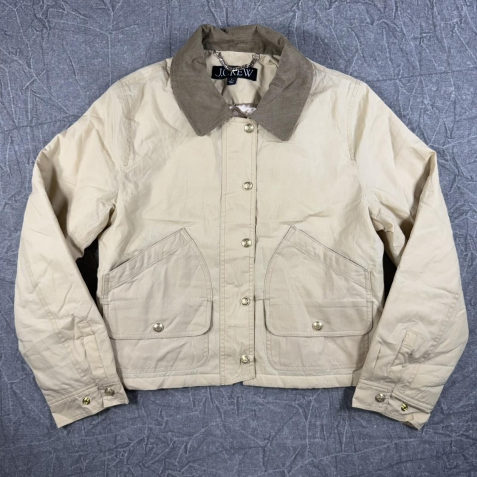 J.Crew J.Crew Small Khaki Short Barn Jacket English Ripstop Cotton Size US S / EU 44-46 / 1 - 2 Thumbnail