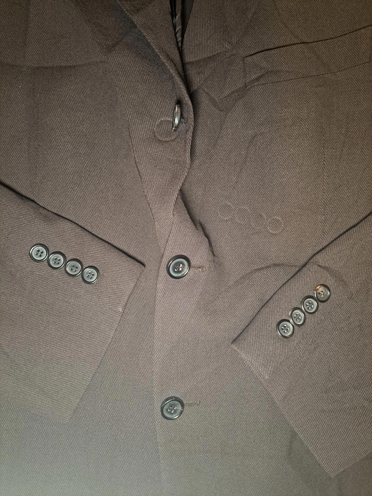 Hugo Boss Hugo Boss Sport Coat Mens 40R Brown Striped Virgin Wool Size 40R - 7 Thumbnail