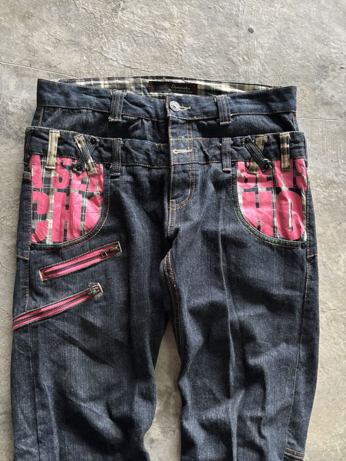 Hysteric Glamour Double waist dominated handcrafted jeans punk japanese jeans Size US 33 - 2 Thumbnail