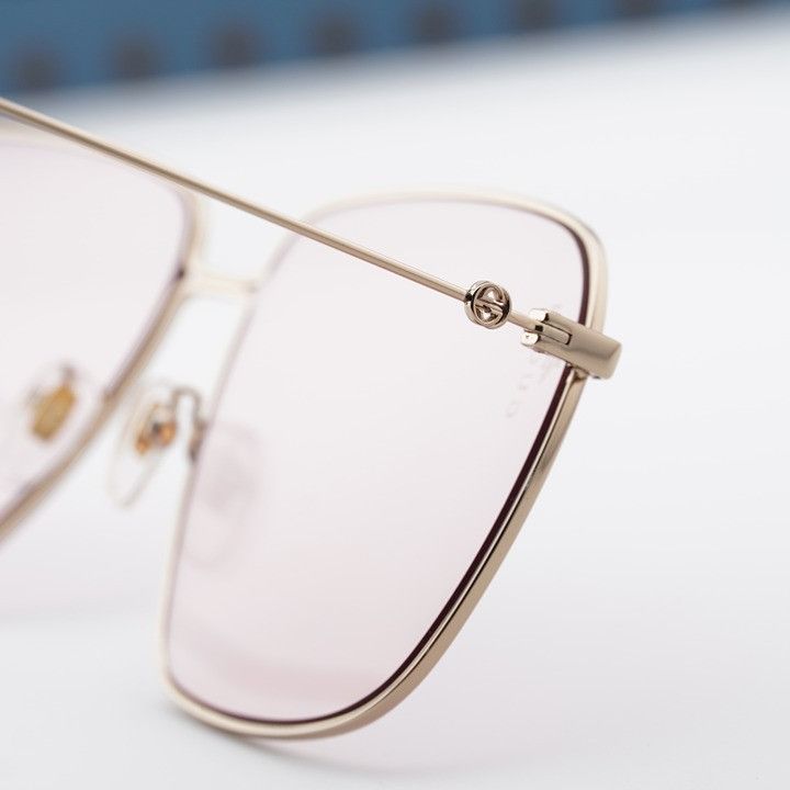 Gucci Gucci GG0394S 004 Women Sunglasses Gold Square Frame Size ONE SIZE - 11 Thumbnail