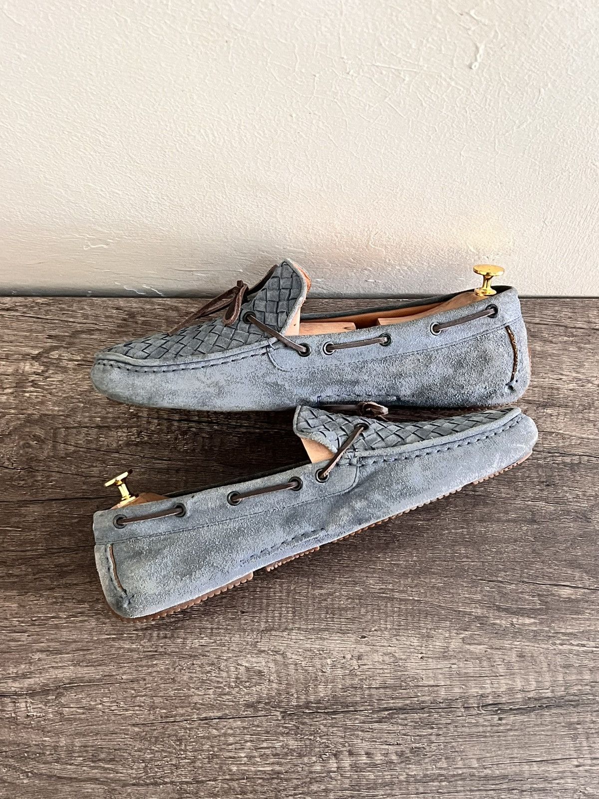 Bottega Veneta Intrecciato Driving Leather Loafers Size US 11 / EU 44 - 7 Thumbnail