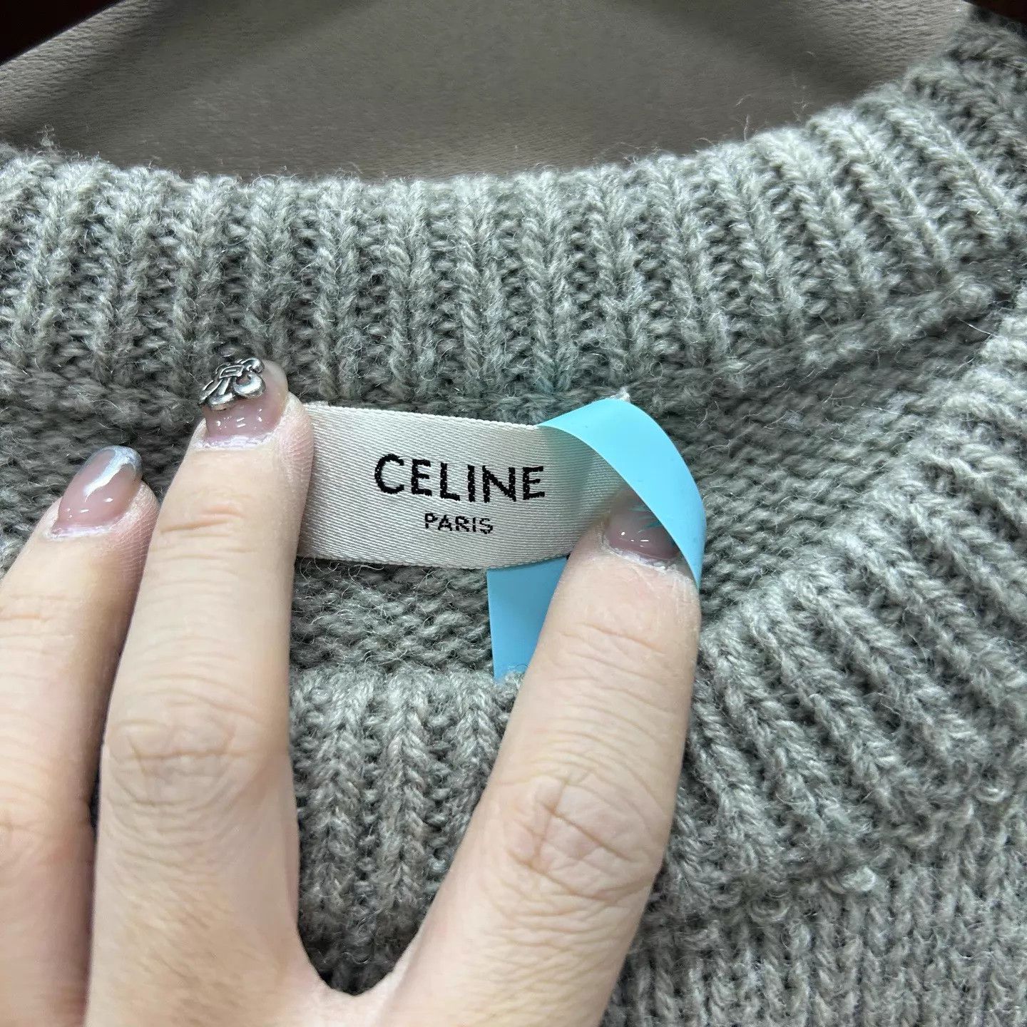 Celine Celine gray and black stripe sweater 99 new size S Size S / US 4 / IT 40 - 5 Thumbnail