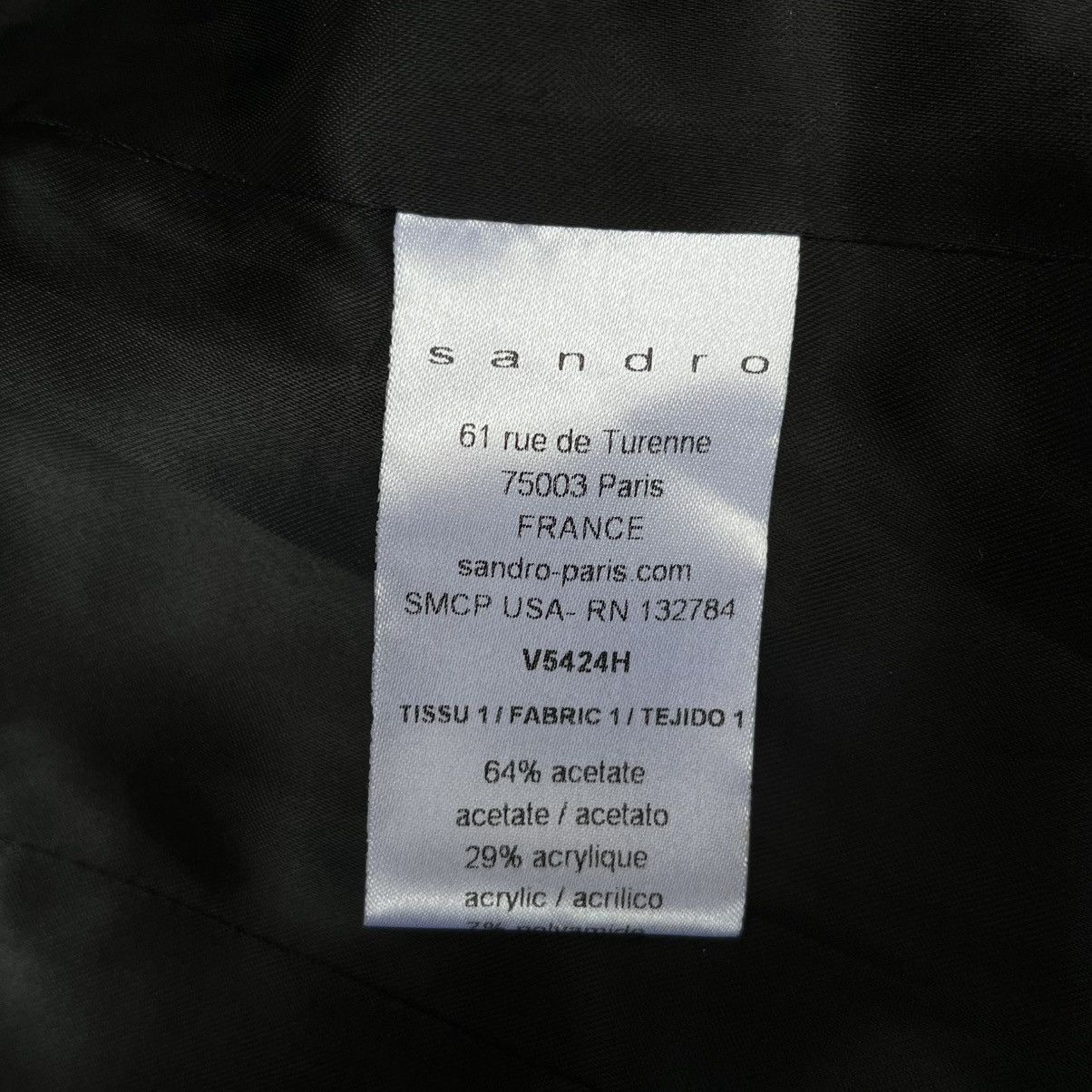 Sandro Sandro Geometric Panel Tuxedo Jacket Size XS / US 0-2 / IT 36-38 - 11 Thumbnail