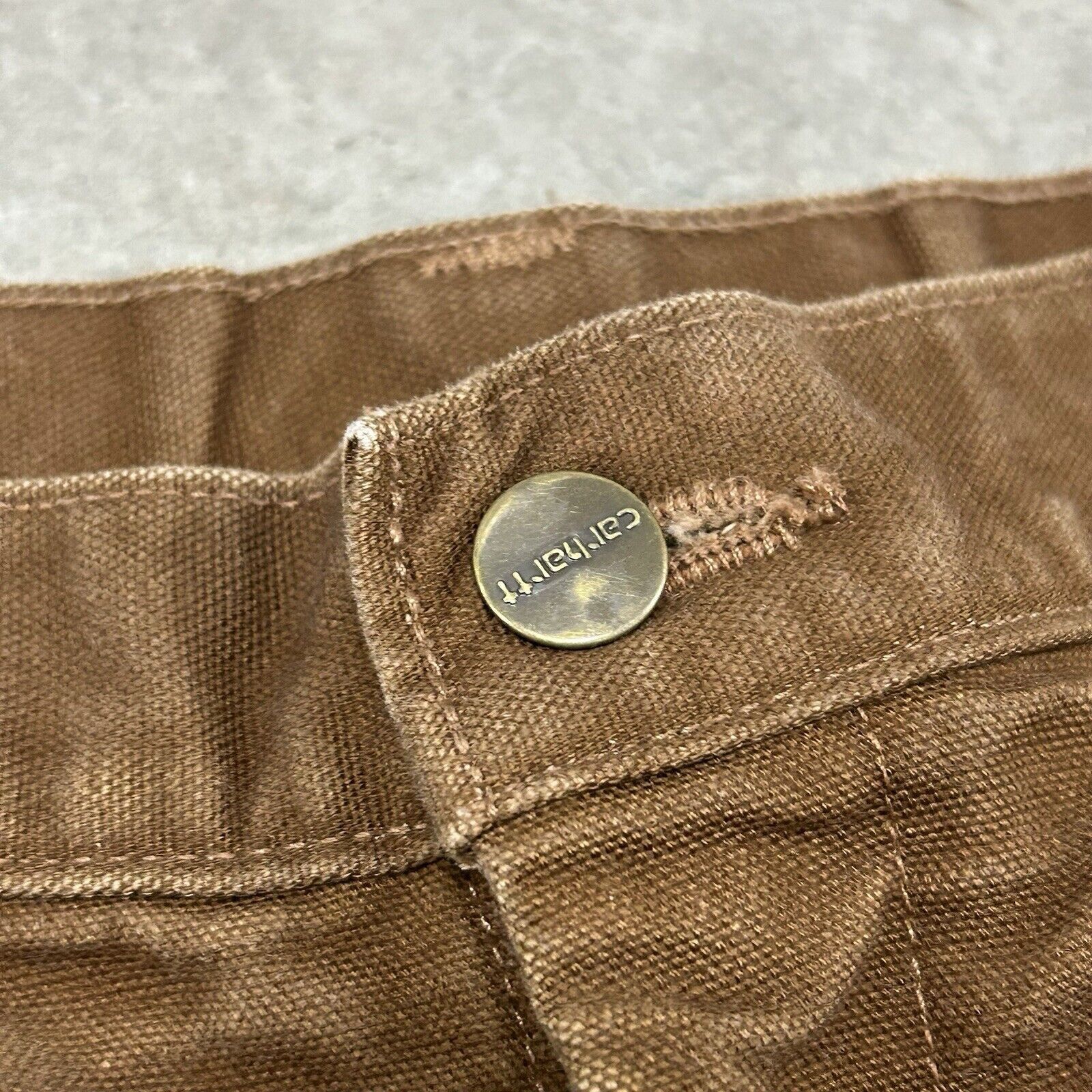 Carhartt × Vintage Vintage 50s Carhartt Double Knee Brown Canvas Pants RARE Size US 36 / EU 52 - 4 Thumbnail