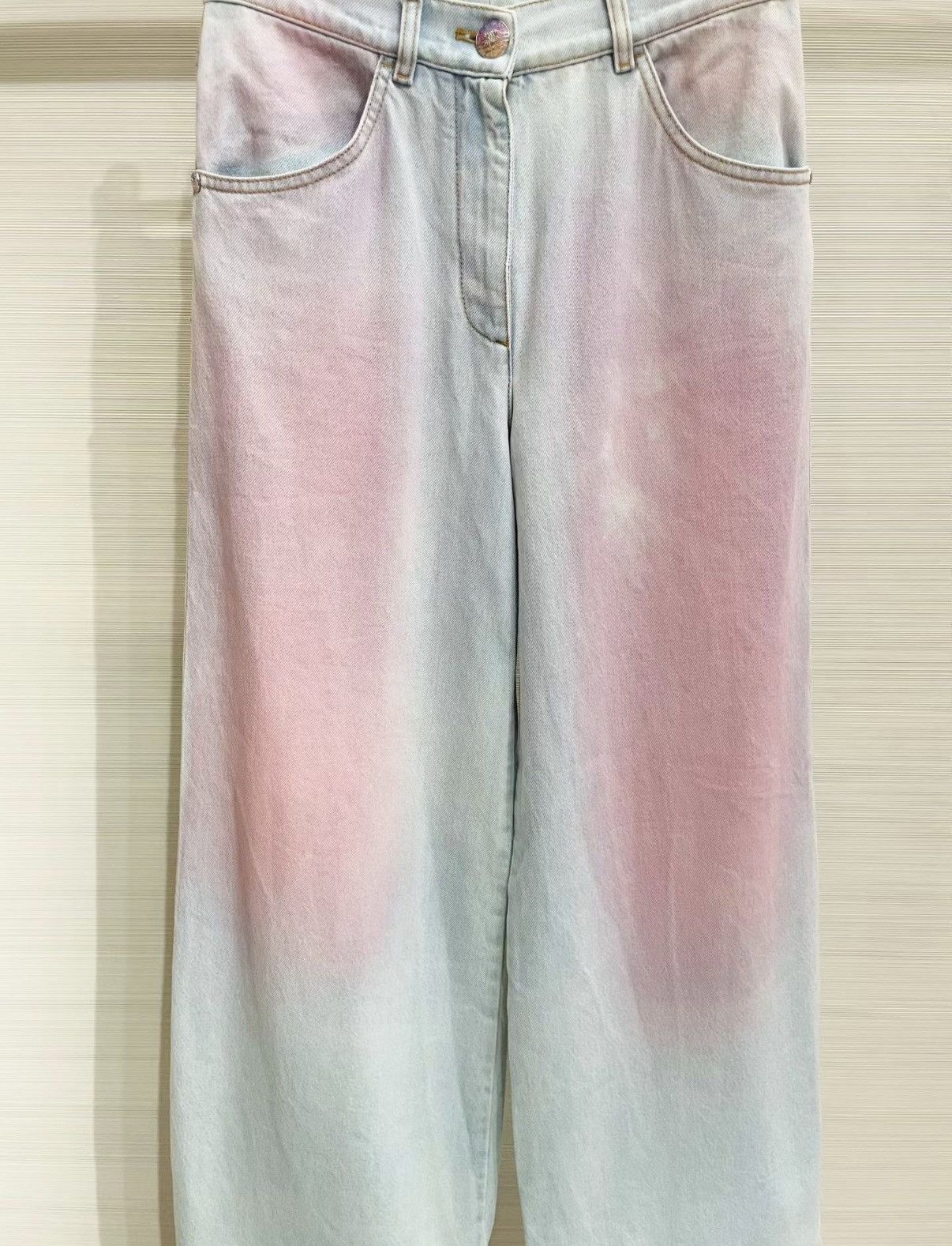 Chanel Chanel F36 24C Collection Tie-Dye Wide-Leg Jeans J33 Size 25" / US 0 / IT 36 - 4 Thumbnail