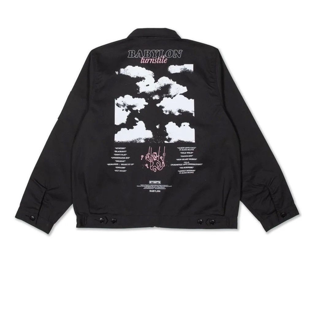 image of Turnstile X Babylon ‘Glow On’ Dickies Tour Jacket in Black, Men's (Size XL)