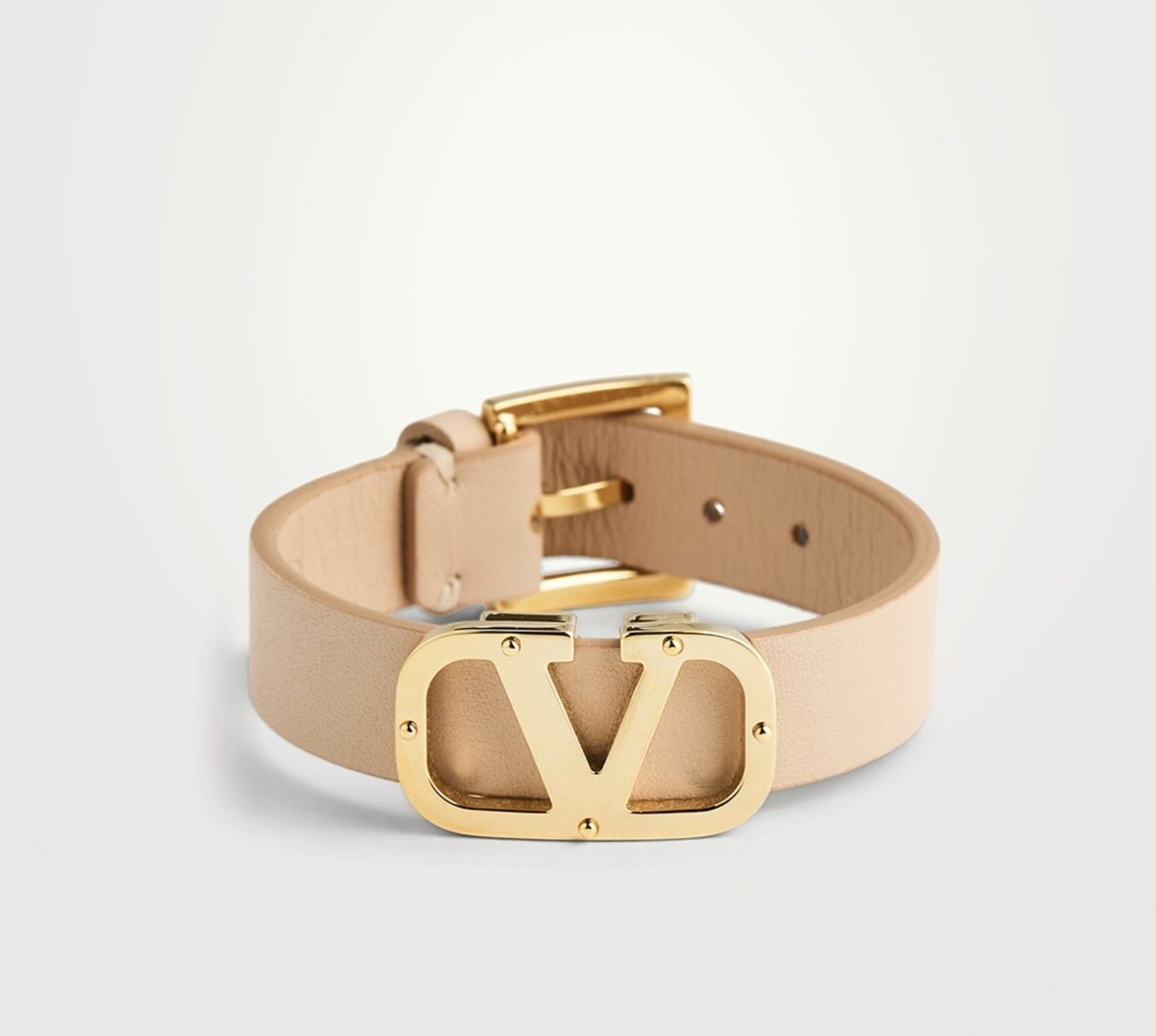 Valentino VLOGO Type Leather Strap Bracelet - UNISEX Size ONE SIZE - 1 Thumbnail