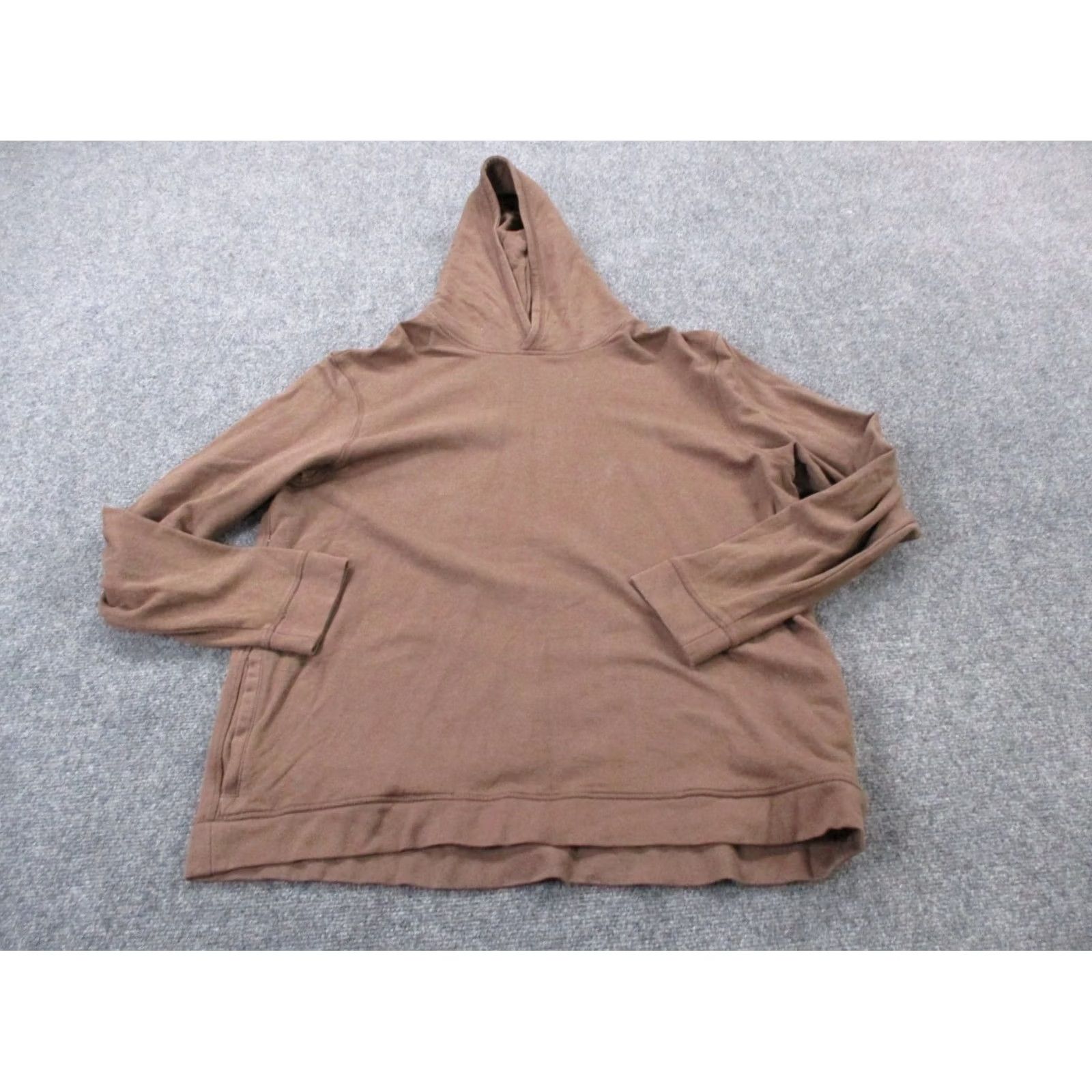 Vintage Free Fly Hoodie Womens 2XL Brown Bamboo Viscose Cotton Spandex Pullover Hooded Lightweight Activewear Pullover Women 2XL Brown Size XXL / US 16-18 / IT 52-54 - 2 Thumbnail