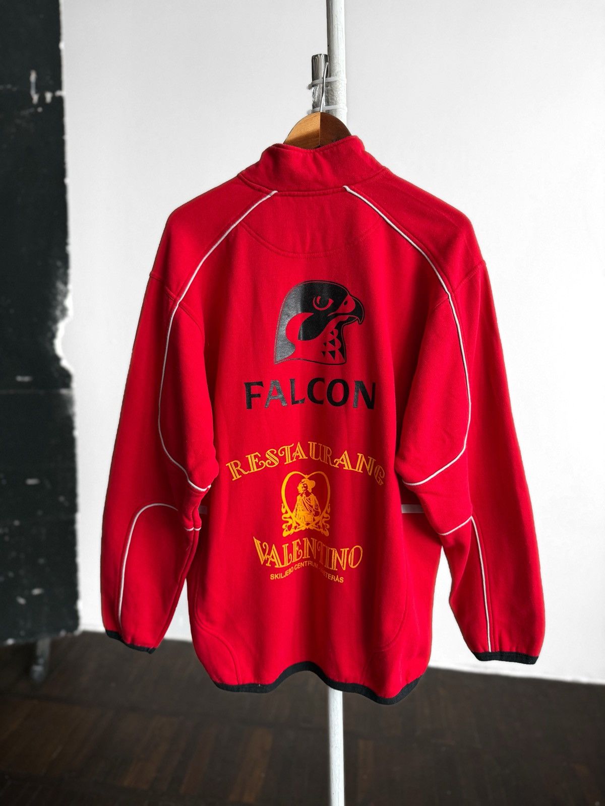 Umbro Umbro Falcon Vintage Half Zip Sweatshirt Red Y2K Printed Size US M / EU 48-50 / 2 - 2 Thumbnail