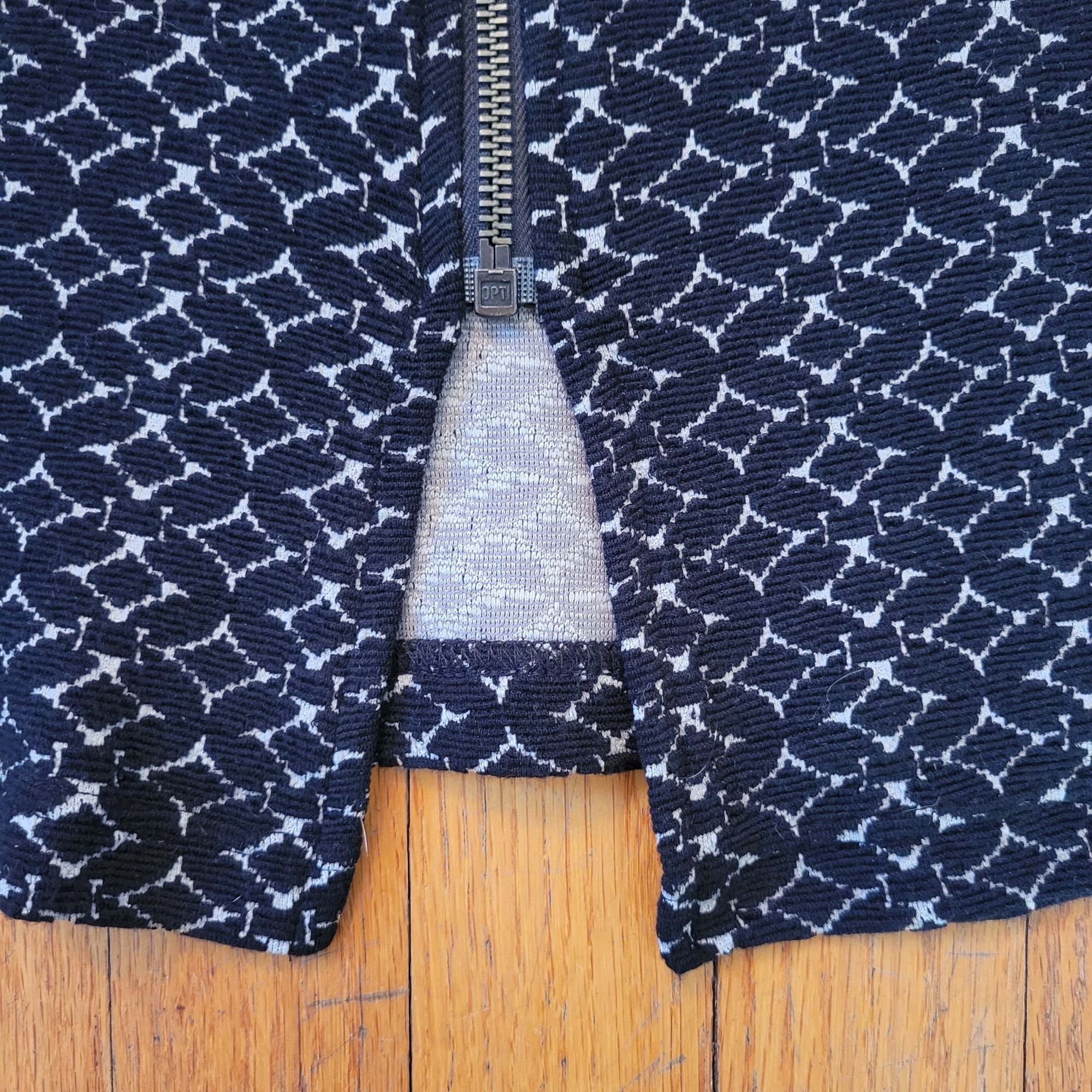 Anthropologie Maeve S Black White Textured Pencil Skirt Back Zipper Detail Size 29" - 6 Thumbnail