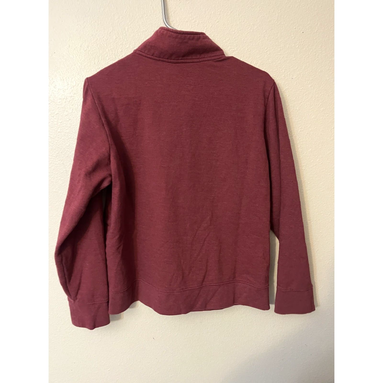 Eddie Bauer Eddie Bauer Sweater 1/4 Zip Pullover Fleece Size Medium Maroon Red Size M / US 6-8 / IT 42-44 - 3 Thumbnail