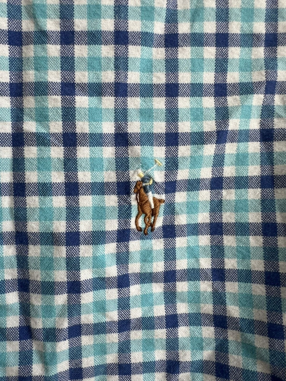 Polo Ralph Lauren Polo Ralph Lauren Color Pony Slim Fit Checked Oxford Shirt Size US L / EU 52-54 / 3 - 4 Thumbnail