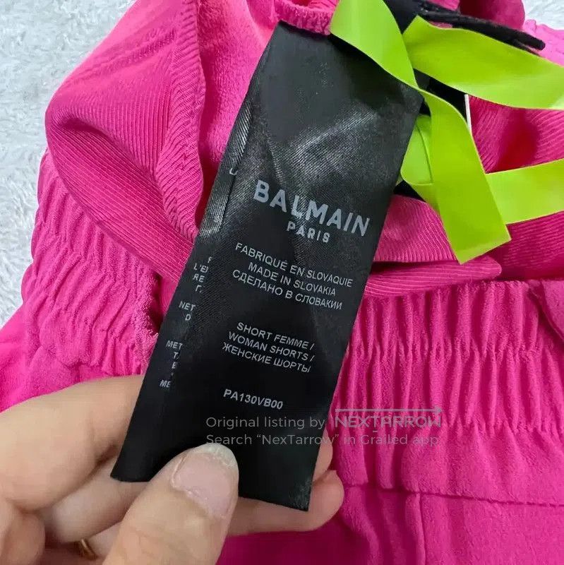 Balmain Balmain Pink Summer Cotton Women's Shorts . Size 28" / US 6 / IT 42 - 4 Thumbnail