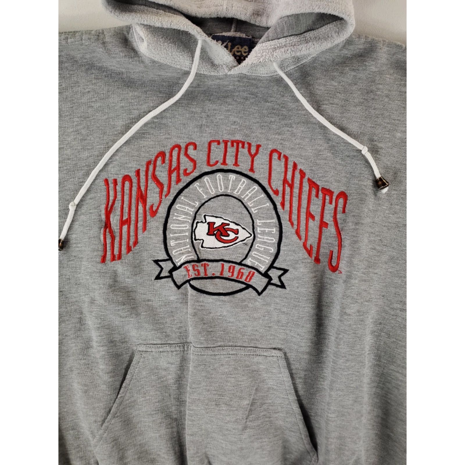 Lee VINTAGE Kansas City Chiefs Sweatshirt Hoodie VTG 90s Lee Sport Embroidered Gray Mens XL Pullover Gray Sweatshirt Mens XL Kansas City Chiefs Size US XL / EU 56 / 4 - 2 Thumbnail