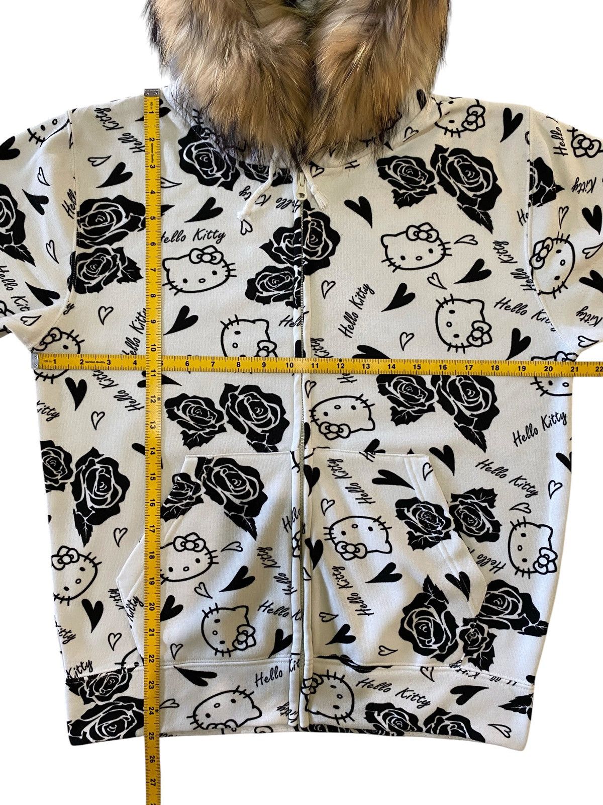 Japanese Brand Fur Hello Kitty Japan All Over Print Zip Hoodie Black White Size US M / EU 48-50 / 2 - 17 Thumbnail