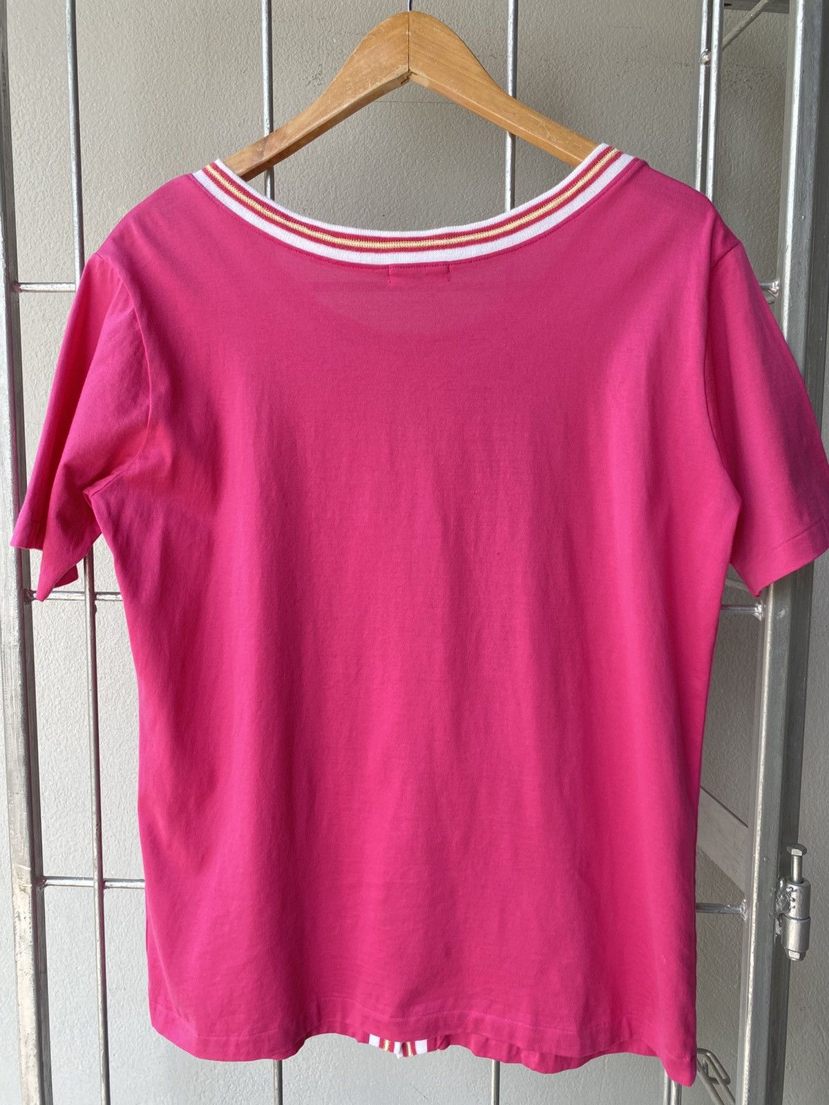 Celine Celine Pink & Gold Embroidered Blouse with Gold Buttons. Size M / US 6-8 / IT 42-44 - 2 Thumbnail