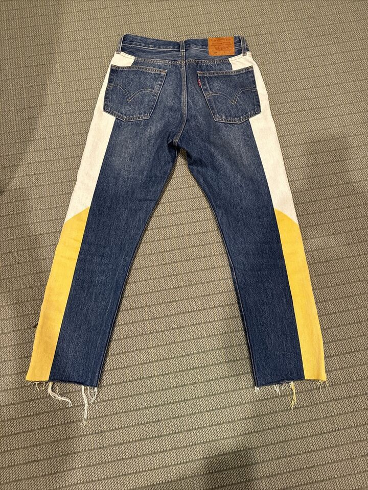 Levi's Very Rare Levi's premium 501 cropped multi color jeans Size 26" / US 2 / IT 38 - 2 Thumbnail