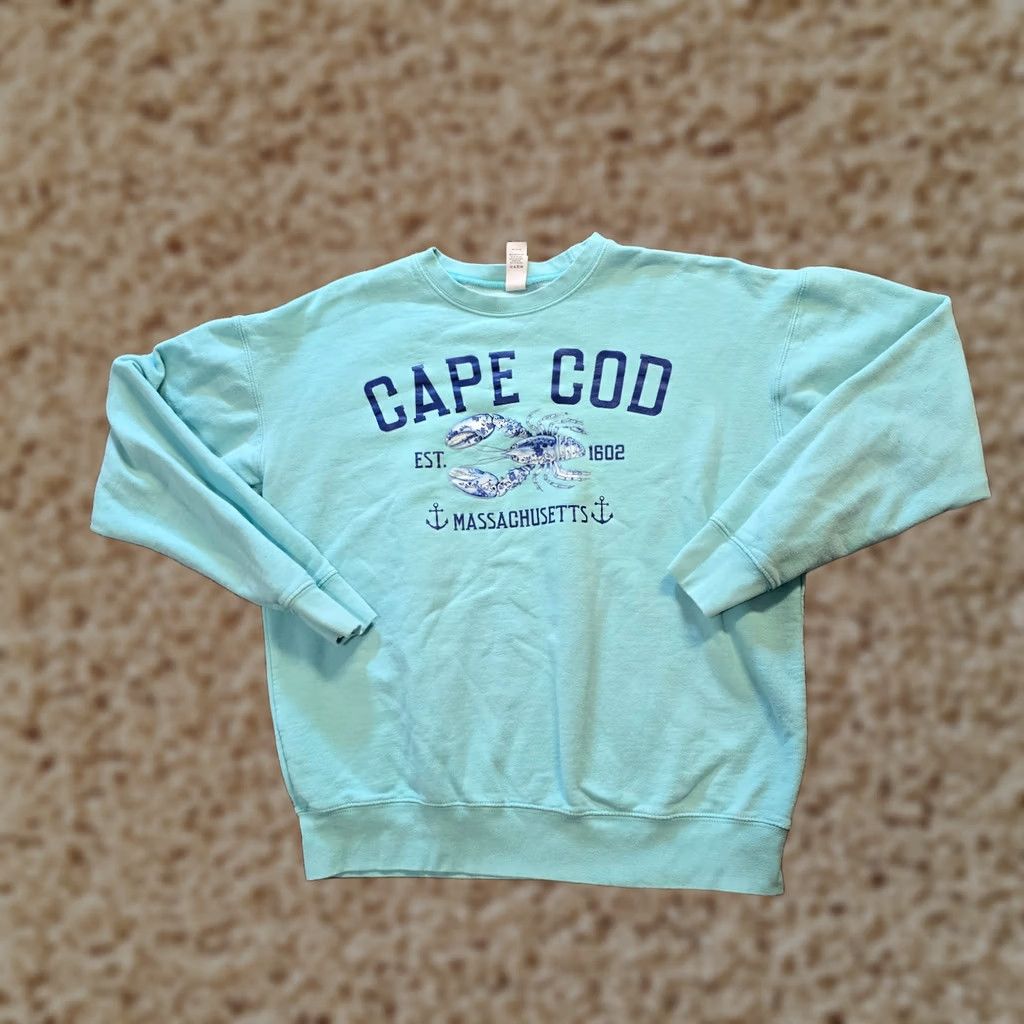 Tultex Tultex Cape Cod Sweatshirt Womens Small Blue Lobster Crew Neck Massachusetts Casual Size S / US 4 / IT 40 - 1 Thumbnail