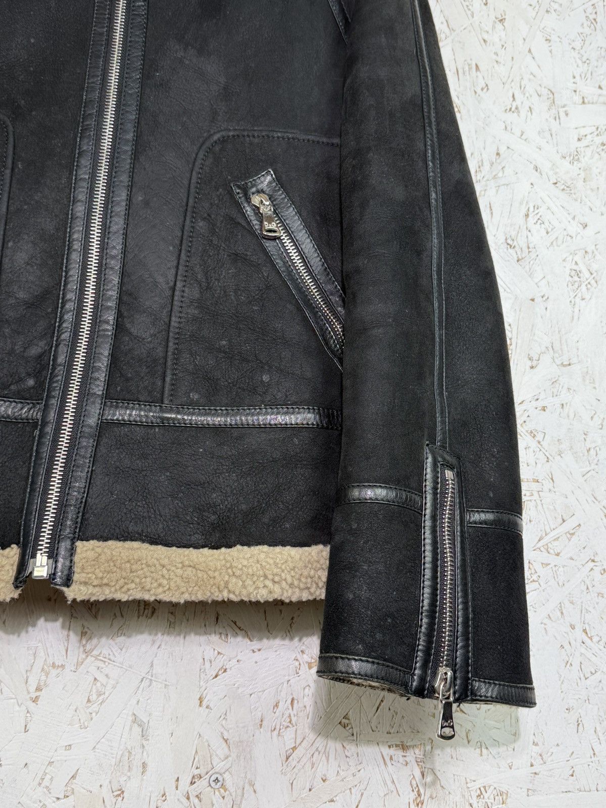 Dolce & Gabbana Dolce & Gabbana Shearling Leather Jacket Black IT 38 Size XS / US 0-2 / IT 36-38 - 3 Thumbnail