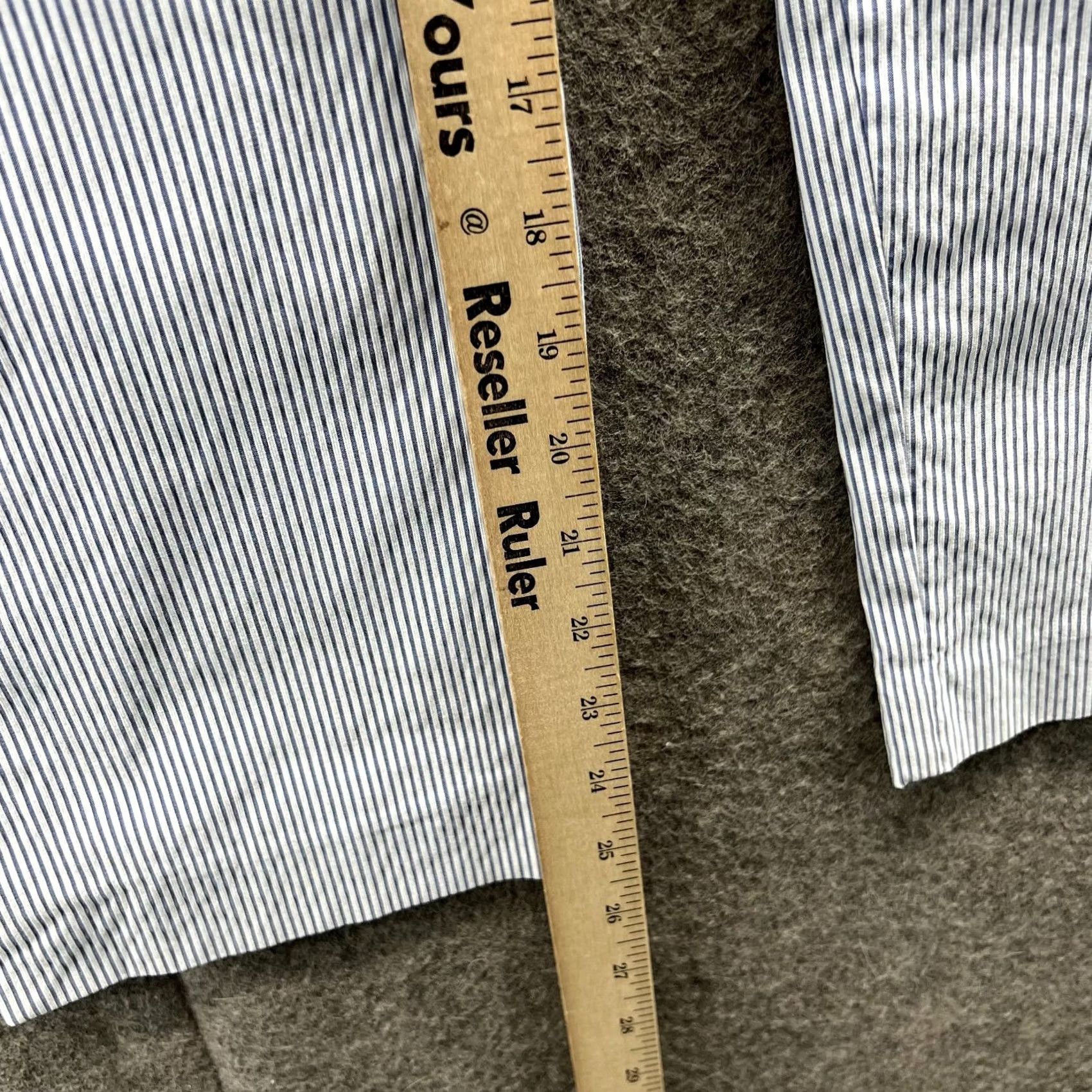 Vintage Chico's Dress Pants Womens 2R Flat Front Striped Nylon Blue White Preppy Casual Formal Pants Womens 2R Polo? Size 26" / US 2 / IT 38 - 5 Thumbnail