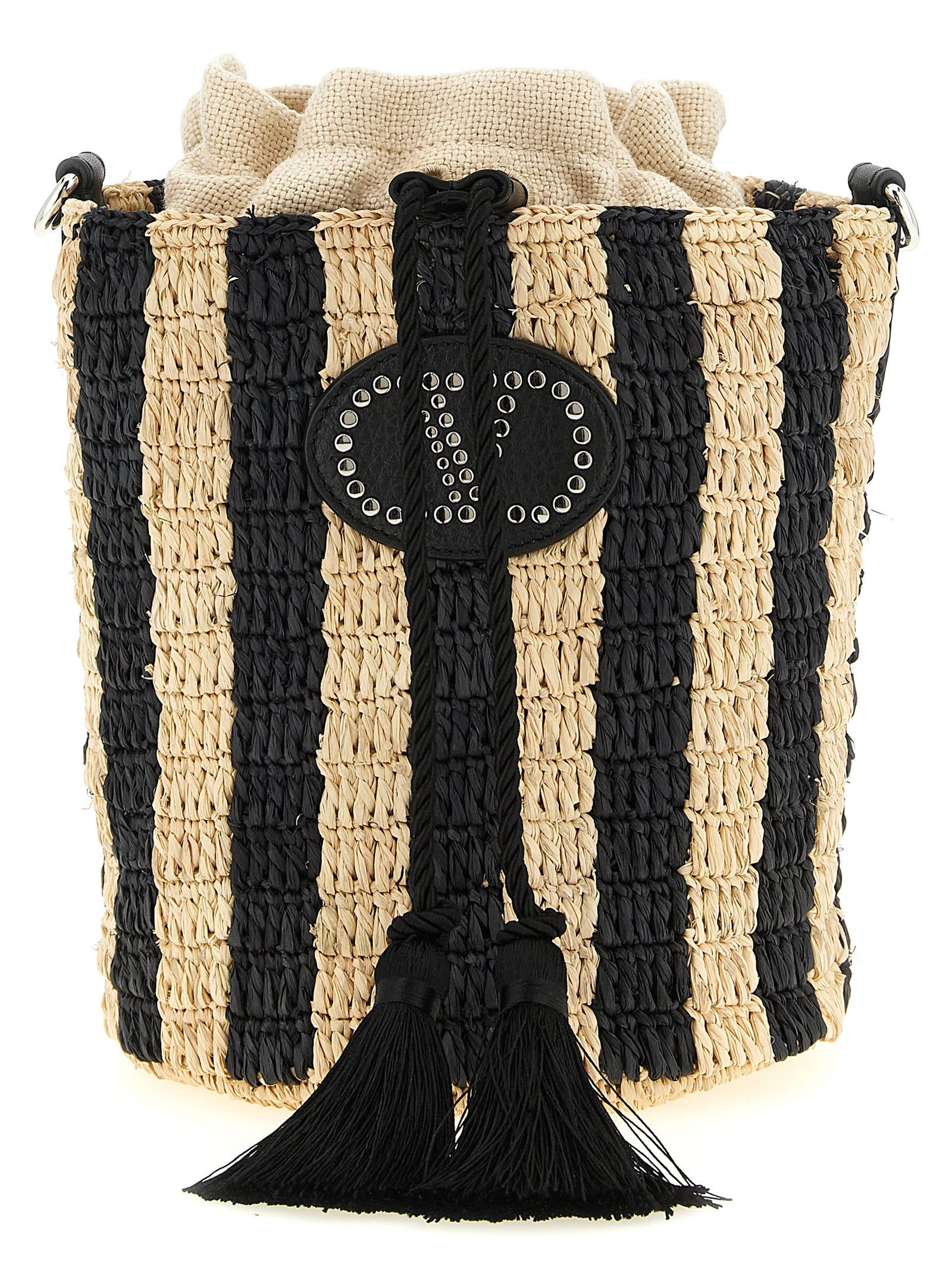 Valentino Valentino Garavani Raffia Small Bucket Bag Size ONE SIZE - 1 Thumbnail