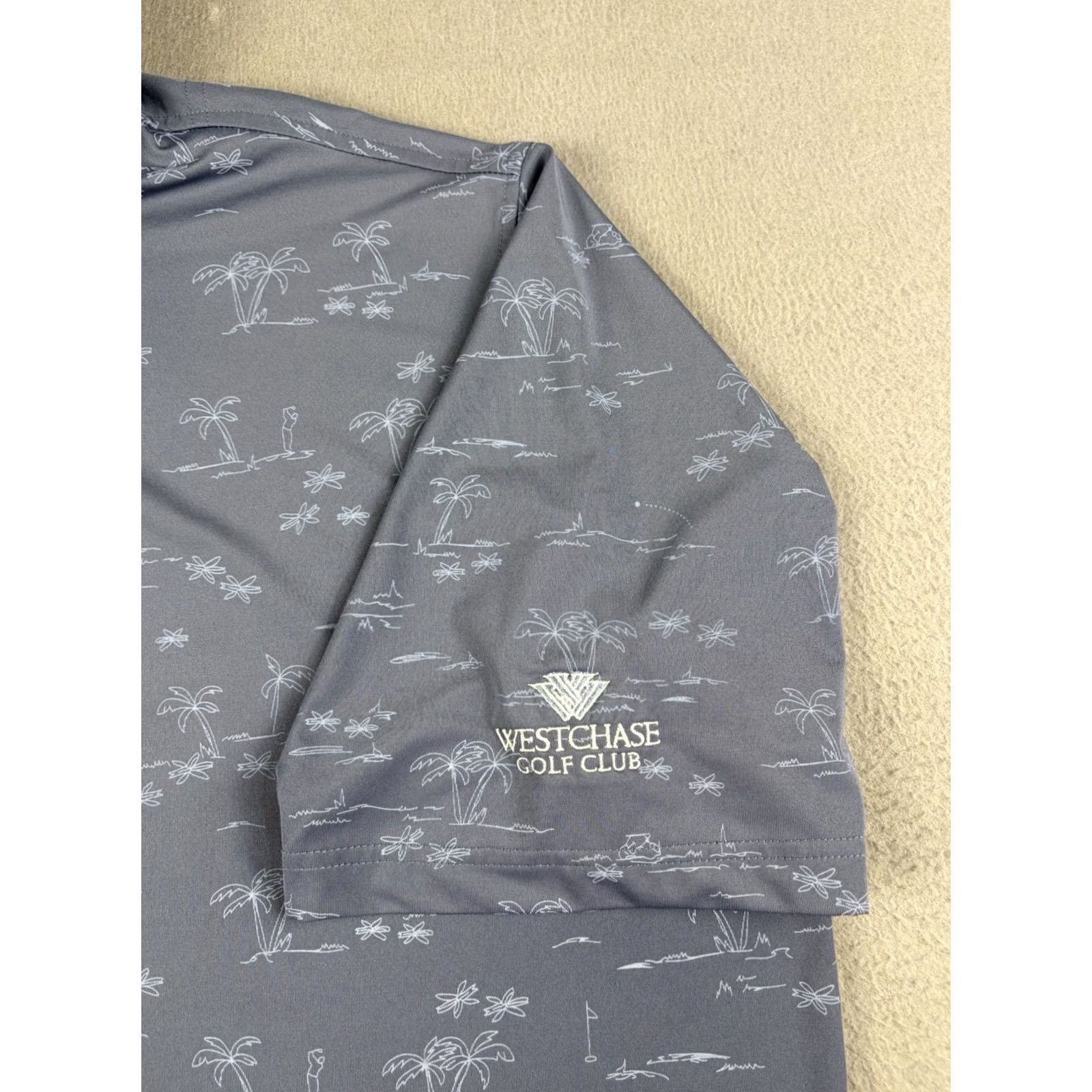 Footjoy FootJoy Polo Shirt Men’s 2XL Blue Palm Tree All Over Print Golf Short Sleeve Collared Athletic Regular Mens Size US XXL / EU 58 / 5 - 3 Thumbnail