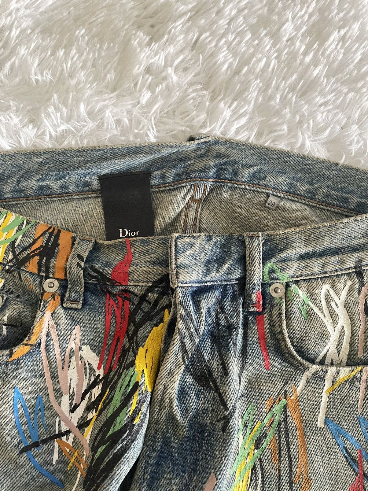 Dior Dior KVA SS15 Scribble Denim Size US 29 - 5 Thumbnail