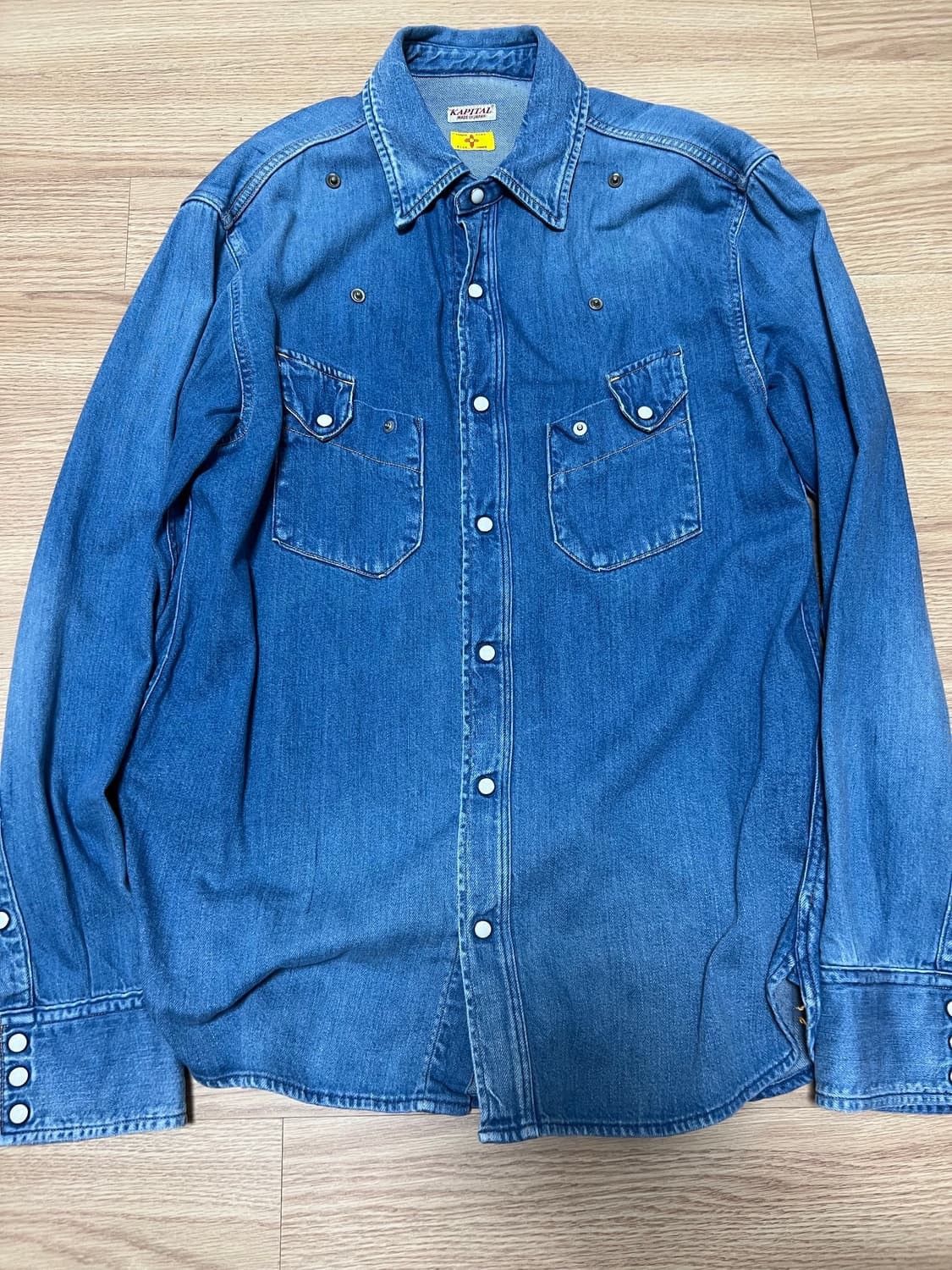 Kapital Kapital Eagle and Feather Western Denim Shirts Size US L / EU 52-54 / 3 - 2 Thumbnail