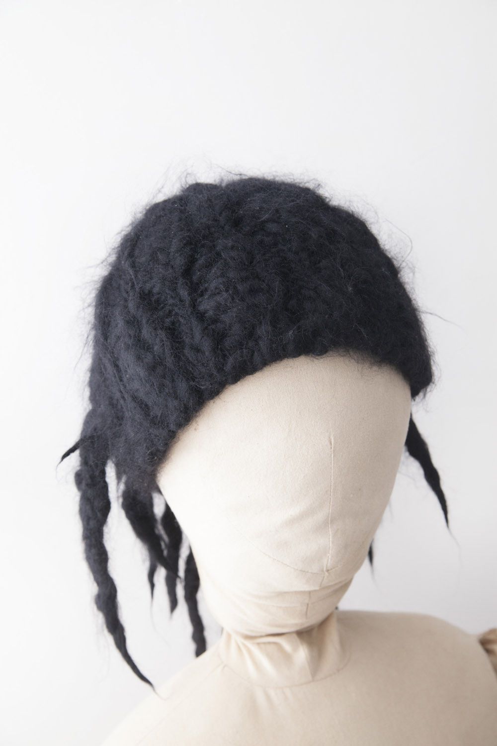 Issey Miyake AW11 Issey Miyake black wool dreadlocks beanie Size ONE SIZE - 4 Thumbnail
