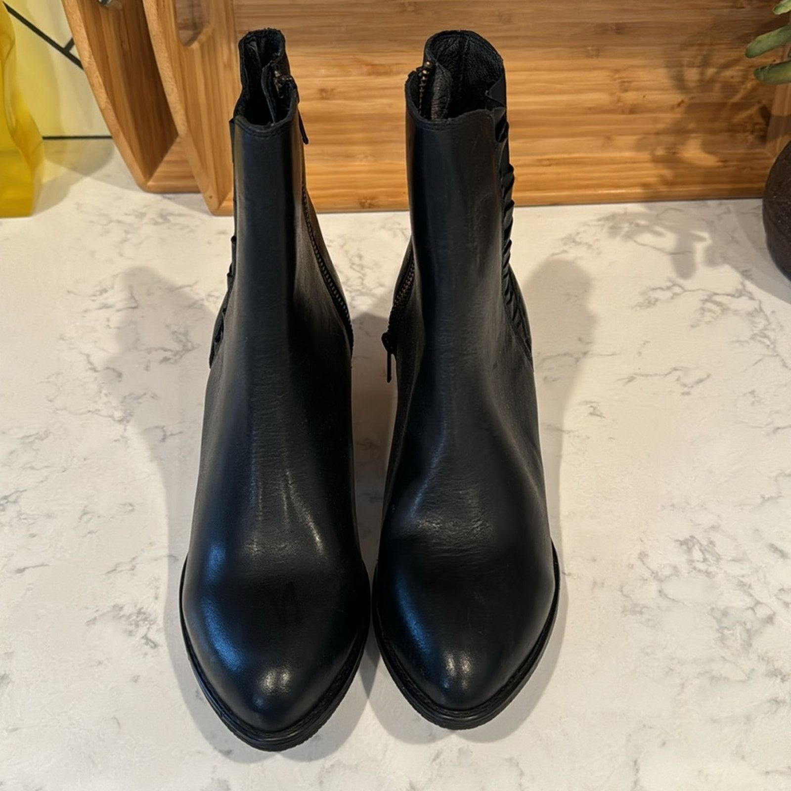 Other Hardy Luxurious Black Leather Ankle Boot Block Heel size 9 Size US 9 / IT 39 - 5 Thumbnail