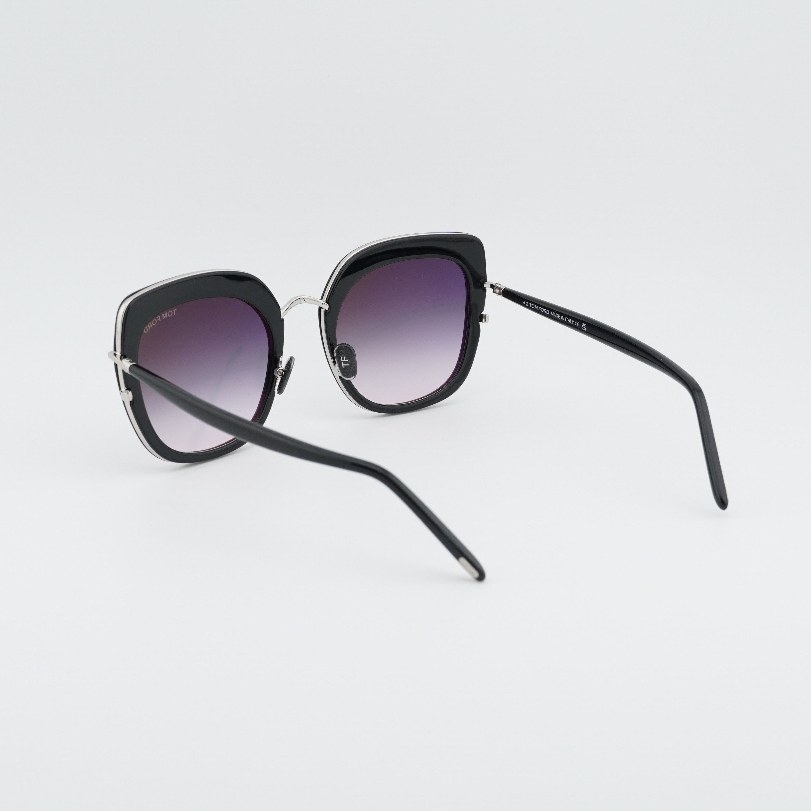 Tom Ford Tom Ford Virginia FT0945 05B Sunglasses Black Cat Eye Frame Size ONE SIZE - 5 Thumbnail
