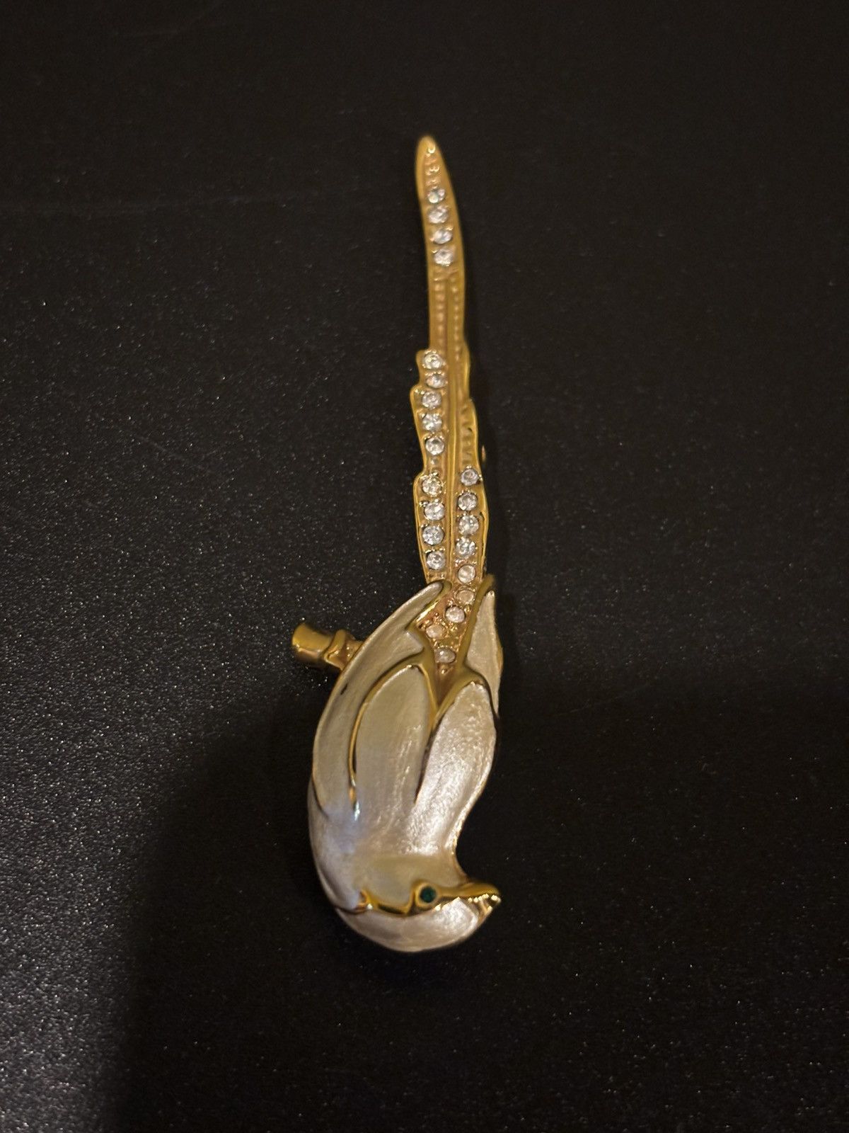 Other Gold-tone bird brooch with rhinestones Size ONE SIZE - 4 Thumbnail