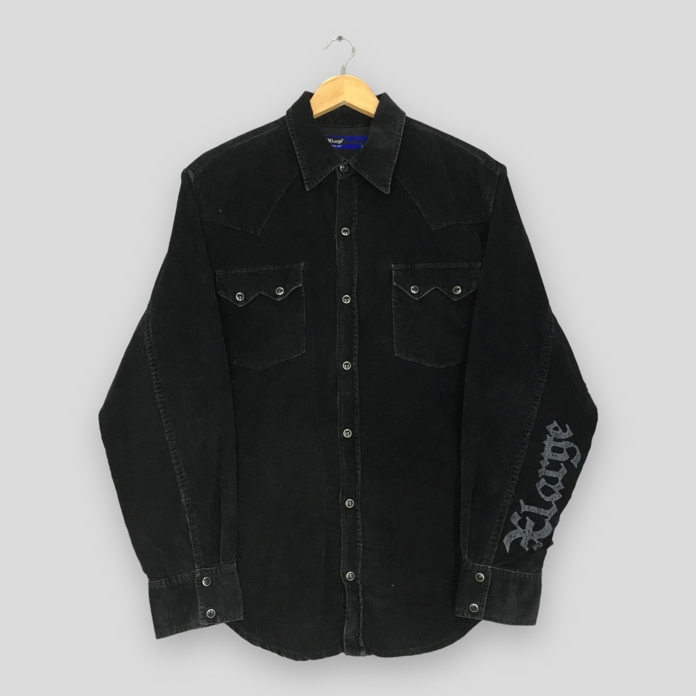 Flannel Vintage XLARGE Denim Corduroy Flannel Shirt Large Size US L / EU 52-54 / 3 - 1 Thumbnail